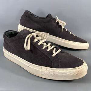 COMMON PROJECTS Size 11 Navy Suede Lace Up Sneakers